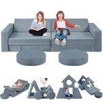 2024 New Modular Kids Sofa Couch, 12pcs Toddler Sofa Couch Building Fort, Versatile 300+DIY Creativing Playroom Bedroom Furniture. Convertible Kids Chair Sofa and Cushion for Boys and Girls