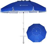 AMMSUN 8FT Large Beach Umbrella wit