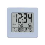 Marathon Digital Desktop Clock, Blue - Easy-to-Read 3.5” Display with Temperature & Date - Includes Alarm with Snooze & Backlight