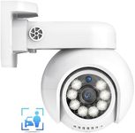 SANNCE 4K PoE Security Camera Outdoor, CCTV IP Camera 8MP, Add-on Camera, 350° Pan 90° Tilt Surveillance PT Camera, Human Vehicle Detection, Two-Way Audio, Auto Tracking, Colour Night Vision