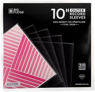 BIG FUDGE Lot de 20 manchons extérieurs en vinyle LP de 25,4 cm – Durables et infroissables – Transparents et fabriqués en polypropylène haute densité – 3 mm d'épaisseur