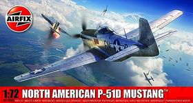 Airfix Model Set - A01004B North American P-51D Mustang Model Building Kit - Plastic Model Plane Kits for Adults & Children 8+, Set Includes Sprues & Decals - 1:72 Scale Model