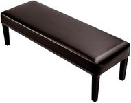 YISUN Dining Room Bench Covers, PU Leather Waterproof Upholstered Bench Slipcover, Removable Washable Bench Seat Protectors for Living Room, Bedroom, Kitchen(PU Coffee)