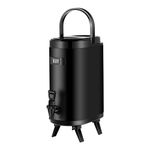 Insulated Beverage Dispenser,AGKTER,Thermal Hot and Cold Beverage Dispenser 10L 2.6Gal Hot Drink Dispenser with Temperature Display and Spigot for Hot Tea&Coffee,Cold Milk,Water,Juice-Oval Black