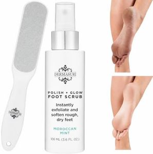 Dermasuri - Callus Remover Foot Scrub - Exfoliating Feet Spray-on Formula and Reusable Deluxe Sole File - Dead Skin Remover, Callus Rasp Scrubber, Peel & Soften Cracked Heels - Deluxe Pedicure Spa Kit