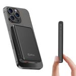 pTron Dynamo Flash 10000mAh Slim Magnetic Power Bank, 22.5W USB Fast Charging, 15W Wireless Charging, 20W PD/Type C Fast Charging, 3 Outputs, USB Type-C Input & Multiple Layers of Protection (Black)