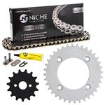 NICHE Drive Sprocket Chain Combo for Honda CRF70 XR70R Front 15 Rear 36 Tooth 420HZ Standard 86 Links