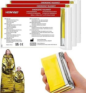 HONYAO® Emergency Blankets 3pcs, Foil Blankets Gold Silver, Thermal Blanket 210×160 cm, Survival Blankets Perfect for Outdoors, Survival, Hiking, Marathons or First Aid, Tear Resistant