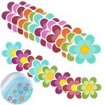 FIGFYOU 20 Pcs Non Slip Bathtub Stickers, Flower Shape Safety Anti-Slip Appliques Self Adhesive Bathroom Decals Anti-Slip Stickers With Bright Colors for Bath Tub Showers, Pools(6 Colors/2 Size)