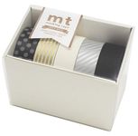 mt Washi Masking Tape Gift Box, 15 mm x 10 mtrs Shade - Monotone II (Set of 5)