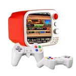 Toy Rush Portable Mini Retro Video Game Console with 740 Built-in Games, 3.5" Screen, Video Gaming for Tv, and 2.4 G Two Wireless Controllers : 2 Players Gamepad