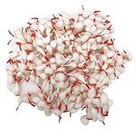 KanhaJi creations Diya Jyot Pooja Kesar Cotton Wicks (Red, White) - Pack of 2000