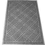 Universal Door Mat-Plaid (Size 35'x 24')-Loop Mesh Catches Dirt and Debris,Plaid Design,Phthalate & BPA Free. Entrance Mat