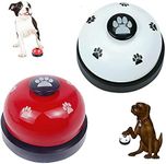 OINEEDU Pet Dog Cat Training Bell - 2 Pack Dog Puppy Pet Potty Training Bells - Dog Cat Door Bell - with Non-Skid Rubber Base (Red+White)