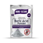 Home-Secure Boric Acid Powder for Cockroaches, Ant Repellent, Bed Bugs Killer, Carrom Board Powder, Rice Preservative, Kitchen Cleaner, Stain Remover, Industrial Cleaning Agent, Natural & Safe-500gm