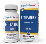Superior Source L-Theanine 200 mg, MicroLingual Instant Dissolve Tablets, 100 Ct, Promotes Relaxation & Facilities Restful Sleep, Non-GMO