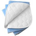 Washable Soft 4-Layer Bed Pad Protector, 45×61cm (3 Packs), for Adults or Children Incontinence Use, Bed Wetting