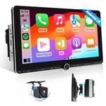 Eonon Android 14 Double Din Car Stereo for Wired & Wireless Apple CarPlay/Android Auto, 10.1 Inch 2 Din Car Radio with Touchscreen, DSP, AM/FM, SWC, Backup Camera(UX7-Plus)