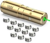 MidTen Green Laser Bore Sight 9mm Boresighter with 4 Sets of Batteries