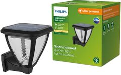 Philips Lighting Vapora Outdoor Solar, Path Light, 1.5W, 2700K, Black, IP44 Weatherproof