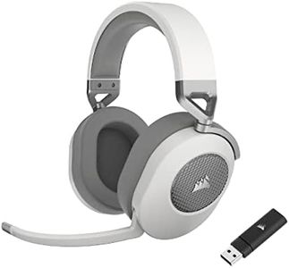 CORSAIR HS65 Wireless Multiplatform Gaming Headset with Bluetooth - Dolby Audio 7.1 - Omni-Directional Microphone - iCUE Compatible - PC, Mac, PS5, PS4, Mobile - White