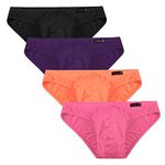 Avidlove Low Rise Briefs for Men 4 Pack Sexy Mens Underwear Bikini Briefs Microfiber Thong Bikini Underwear