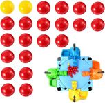 21 Pcs Game Replacement Balls - Plastic Marble Game Ball Compatible with Hungry Hippos, 19 Red Balls & 2 Yellow Balls - Great for Replacing Lost or Damaged Game Pieces