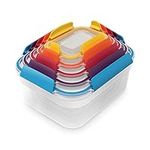 Joseph Joseph Nest Lock, 5 Piece Plastic Food Kitchen Storage Container set with lids, Leak Proof, Airtight, Space Saving, BPA free- Multicolour