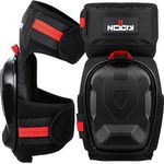 NoCry Professional Heavy Duty Knee Pads for Men and Women - with Enhanced Hard Cap and Improved Adjustable Two Layer Strap System at the Thigh and Shin, Grey