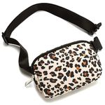 Fanny Pack for Women Men Fashion Crossbody Waist Packs with Adjustable Strap Small Belt Bag Hip Bum Bag for Run Travel Outdoor Cycling Shopping (Leopard)