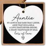 Aunt Birthday Gifts Ornament Keepsake Sign Heart Plaque Best Aunt Ever Gifts Aunt Birthday Retirement Mothers Day from Niece Nephew