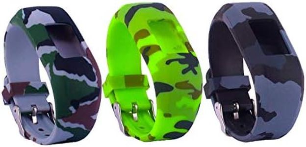 TenCloud intended for Garmin Vivofit Jr/2 Tracker Soft Adjustable Silicone Kids Bands Fit Wrist 5.1in6.7in [Ages 6+] (Camo Mix Series 2)