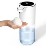 Josnown Foaming Soap Dispenser, Touchless Automatic Soap Dispenser with 4-Level Adjustable Foam, USB Rechargeable, 13.5oz/400ML Wall Mount Soap Dispenser for Bathroom Kitchen Office Commercia