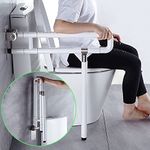 jxgzyy Toilet Grab Bar Foldable Drop Down Toilet Hand Rail Non Slip Toilet Aid Assist Rail Bathroom Safety Toilet Grab Bar Wall Mounted Seat Support Rail for Disabled Elderly Pregnant Load Up 200kg