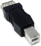 DRUT 1pcs USB 2.0 A Socket to USB B Printer Male Plug Cable Converter Adapter Nickel Plating with Gold Contacts (Black)