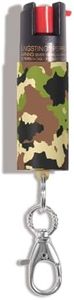 BLINGSTING Pepper Spray Maximum OC Strength Self Defense Spray for Women, 12 ft Spray Range & UV Dye - Green Camo
