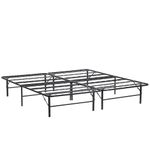 Nestl Foldable Cal King Bed Frame, Adjustable Bed Frame, Steel, Easy Tool Free Assembly, 14 Inches High, Cal King Black