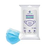 Careview 3 Ply Disposable Surgical Face Mask Pouch with Soft Fabric Earloop & Built in Nose Pin, Certified by BFE>99% and PFE > 95%, SITRA, DRDO, ISO & CE (Pack of 100, Blue, Without Valve) for Unisex