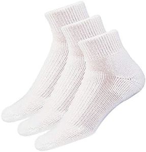 Thorlos WMX Max Cushion Walking Ankle Socks, White (3 Pair Pack), Medium