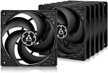 ARCTIC P12 PWM PST Value Pack - 120 mm Case Fan, Five Pack, PWM Sharing Technology (PST), Pressure-optimised, Very Quiet Motor, Computer, 200-1800 RPM - Black/Black