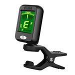 JOYO Guitar Tuner Clip on Digital Electronic Tuner for Guitar, Bass, Ukulele, Violin, Mandolin, Banjo Acoustics Calibration Tuner (JT-09)