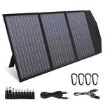 MARBERO 60W Foldable Solar Panel Battery Charger for Portable Power Station Solar Generator, Smartphone, Tablet, Laptop QC3.0/PD 60W USB Port DC Output(10 Changeable Adapters) for Home Camping