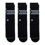 Stance Basic Crew Socks [3 Pack], Black, Large