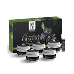 NutriGlow Natural’s Bamboo Charcoal Facial Kit with Activated Charcoal for Deep Cleansing, (250g+10ml)