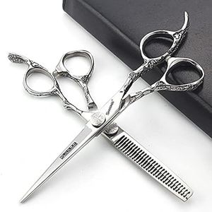 Tijeras de corte de pelo profesionales de 6/7 pulgadas, tijeras de corte de pelo afiladas de acero inoxidable, tijeras especiales para peluqueros. (1, 6 pulgadas - 2pc - A)
