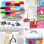 Needle Felting Kit 175Pcs Set, WEST BAY Wool Roving 48 Colors Upgraded Needle Felting Tools Kits with Large Felt Molds Storage Box for DIY Craft Animal Home Decoration Christmas Gift