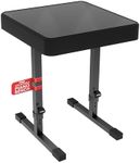 Pyle Adjustable Bench Portable Stool for Electronic Digital Keyboard Pianos, 4 Non Skid Sleeves, High Density Foam Padded Seat, Black