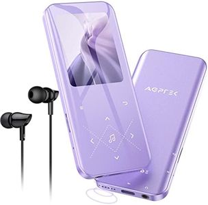 32GB MP3 Player with Bluetooth 5.3, AGPTEK A09X 2.4" Screen Portable Music Player with Speaker Lossless Sound with FM Radio, Voice Recorder, Supports up to 128GB, Purple