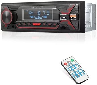 Audio Wheels Car Radio Bluetooth Single DIN Car Stereo Audio, Car Audio with Handsfree and Supports FM/ MP3/SD/AUX/Dua USB/EQ/Quick Charge | Not a CD Player