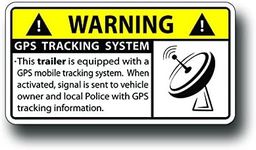 GPS Trailer Alarm Security Caution Warning Decal Sticker